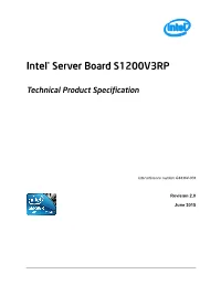 Intel®Server Board S1200V3RP