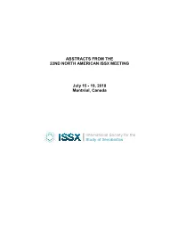 Preliminary Scientific Program*