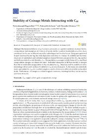 Stability of Coinage Metals Interacting with C60