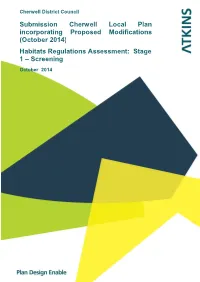 Submission Cherwell Local Plan Incorporating Proposed Modifications (August 2014)