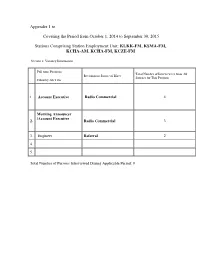 Appendix 1 To