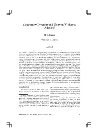 Community Diversity and Unity in Witihama, Adonara1