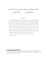 Credit Reallocation, Deleveraging, and Financial Crises