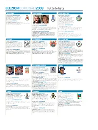 ELEZIONICOMUNALI2009 Tutteleliste