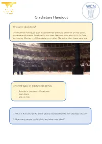 Gladiators Handout