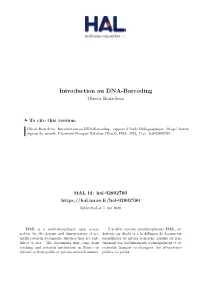 Introduction Au DNA-Barcoding Olivier Bouteleux