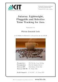 Juturna: Lightweight, Pluggable and Selective Taint Tracking for Java