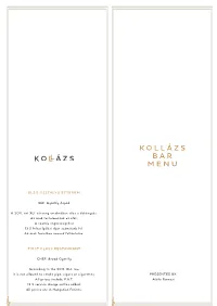 Kollázs Bar Menu