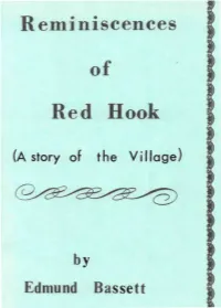 Reminiscences of Red Hook" in November, 1926