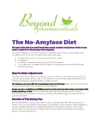 The No-Amylose Diet the Goal of This Diet Is to Avoid Foods That Contain Amylose and Glucose Which in Turn Cause a Rapid Rise in Blood Sugar When Ingested