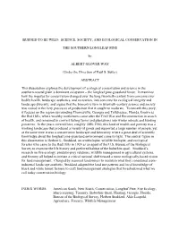 Burned to Be Wild: Science, Society, and Ecological Conservation In