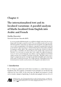Chapter 4 the Internationalized Text and Its Localized Variations