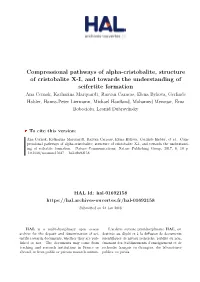 Compressional Pathways of Alpha-Cristobalite, Structure Of
