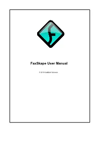 Faxskape User Manual