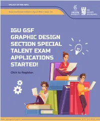 Igu Gsf Graphic Design Section Special Talent Exam Applications Started!