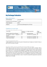 My Exchange Evaluation