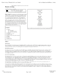 Remote Viewing - Wikipedia, the Free Encyclopedia