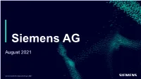 Siemens Company Presentation