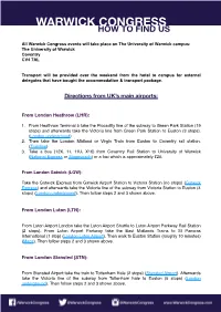 Transport Guide for Externals