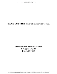 USHMM Finding
