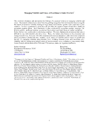 1 Managing Volatility and Crises Overview ______