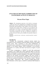 Analysis of the Main Coordinates of Ecotourism Activity in Romania
