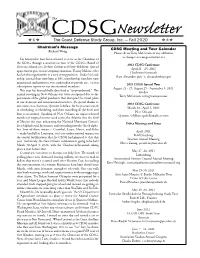 CDSG Newsletter - Fall 2020 Page 2