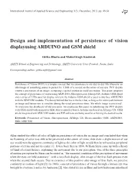 Design and Implementation of Persistence of Vision Displayusing ARDUINO and GSM Shield