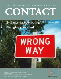 Evidence-Based Teaching Changing Your Mind