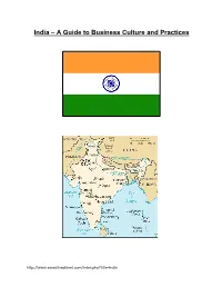 India – a Guide to Business Culture and Practices