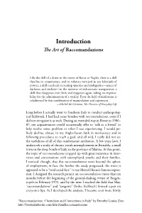 Introduction: the Art of Raccomandazione