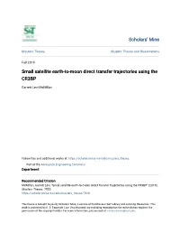 Small Satellite Earth-To-Moon Direct Transfer Trajectories Using the CR3BP