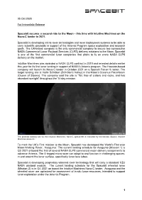 05 Oct 2020 for Immediate Release Spacebit