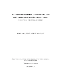Influence of Environmental Factors on Population Structure of Arrow Squid Nototodarus Gouldi: Implications for Stock Assessment
