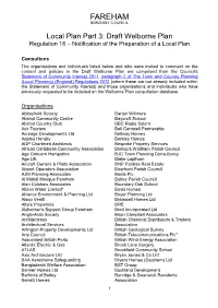 Local Plan Part 3: Draft Welborne Plan Regulation 18 – Notification of the Preparation of a Local Plan