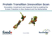 Protein Transition Innovation Scan Innovation, Investment and Research That Is Enabling the Protein Transition in New Zealand and the Netherlands