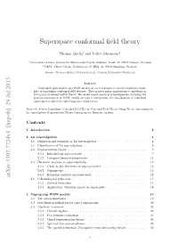 Superspace Conformal Field Theory