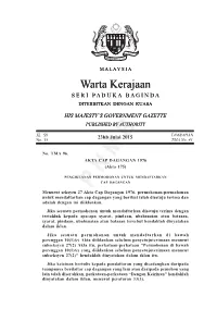 Warta Kerajaan S E R I P a D U K a B a G I N D a DITERBITKAN DENGAN KUASA
