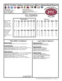 2015-16 OVC Basketball Notes.Indd