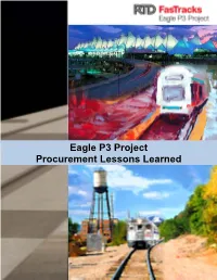 Eagle P3 Project Procurement Lessons Learned