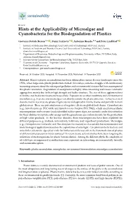 Hints at the Applicability of Microalgae and Cyanobacteria for the Biodegradation of Plastics