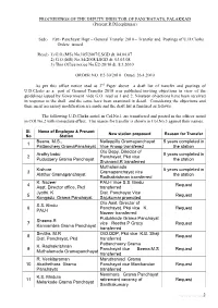 PROCEEDINGS of the DEPUTY DIRECTOR of PANCHAYATS, PALAKKAD (Present:R.Dileepkumar)
