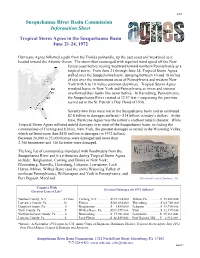 Tropical Storm Agnes in the Susquehanna Basin June 21-24, 1972