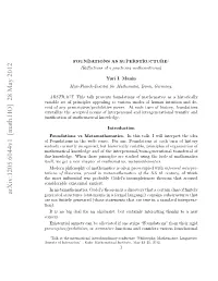 Arxiv:1205.6044V1 [Math.HO] 28 May 2012 Prescriptive/Prohibitive Context