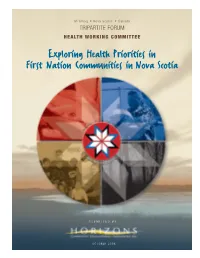 Exploring Health Priorities in First Nation Communities in Nova Scotia