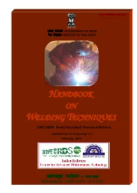 Handbook on Welding Techniques