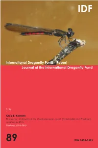 IDF-Report 89 |1 Kosterin Explored in Odonatological Respect