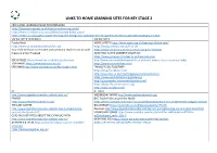 Links for Parents Key Stage 2