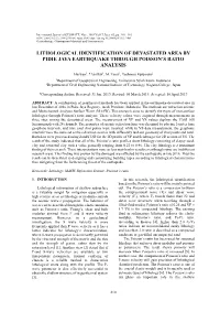 Lithological Identification of Devastated Area by Pidie Jaya Earthquake Through Poisson's Ratio Analysis