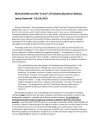 Michael Behe and the “Limits” of Evolution (Bacterial Edition). James Downard - 18 July 2014